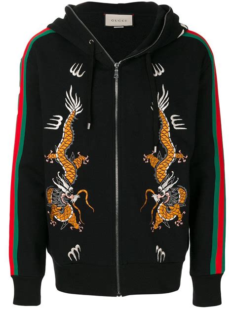 gucci hoodie zip up hoodie|gucci dragonfly hoodie.